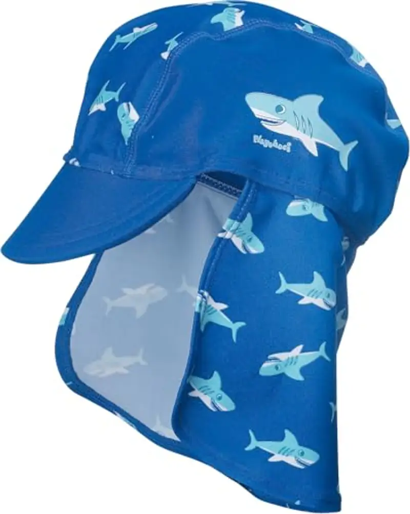Playshoes Cappello Di Protezione Uv, Copricapo con cuffia da piscina Unisex - Bambini e ragazzi, Hai, 51