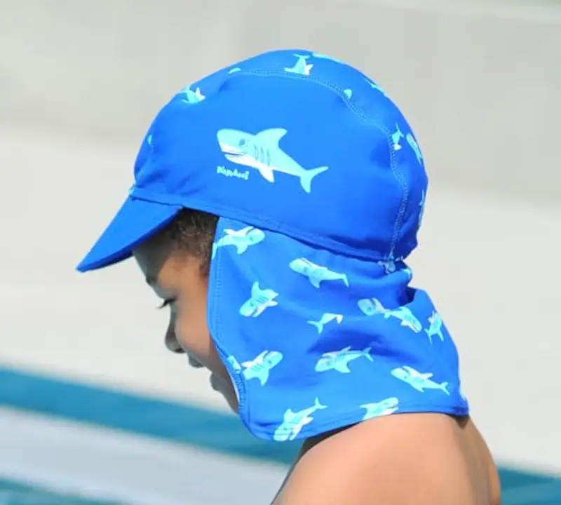 Playshoes Cappello Di Protezione Uv, Copricapo con cuffia da piscina Unisex - Bambini e ragazzi, Hai, 51 miniatura 3