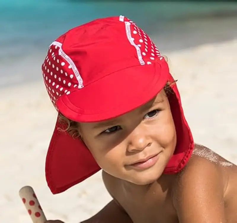 Playshoes Cappello Di Protezione Uv, Copricapo con cuffia da piscina Unisex - Bambini e ragazzi, Punti, 49 miniatura 3