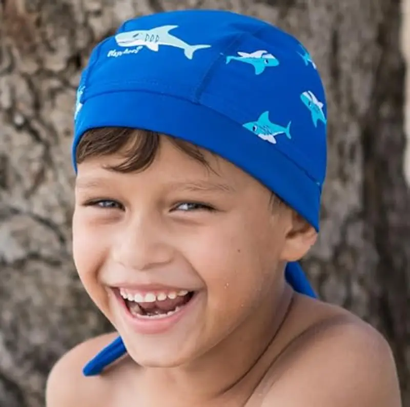 Playshoes Foulard Con Protezione Uv, Copricapo con cuffia da bagno Unisex - Bambini e ragazzi, Hai, 55 miniatura 3