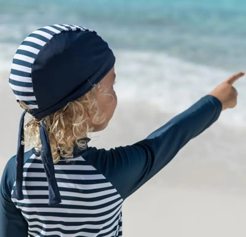 Playshoes Foulard Con Protezione Uv, Copricapo con cuffia da bagno Unisex - Bambini e ragazzi, Marittimo, 53 miniatura 3