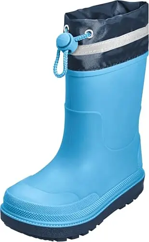 Playshoes Gummistiefel, Stivali in Gomma, Blau Stulpe, 26 EU