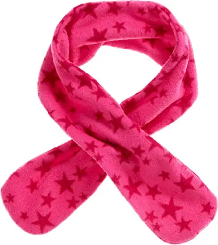 Playshoes Sciarpa In Pile, Sciarpa invernale Unisex - Bambini e ragazzi, Stelle Rosa, Taglia unica