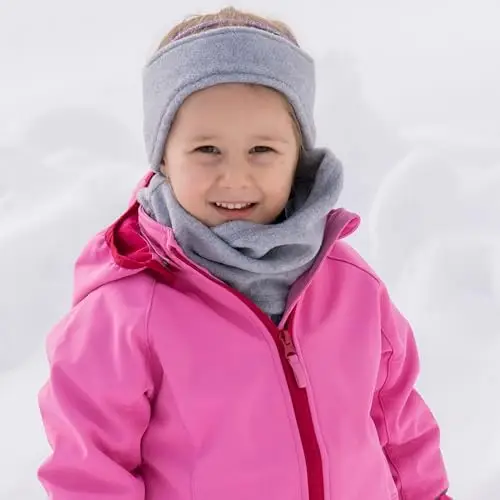 Playshoes Sciarpa Tubolare In Pile, Sciarpa invernale Unisex - Bambini e ragazzi, Morbido Pile Grigio, Taglia unica miniatura 3