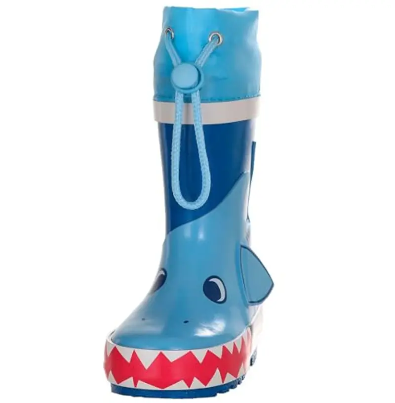 Playshoes Stivali di Gomma Con Coulisse Unisex - Bambini e ragazzi, Squalo, 25 EU miniatura 2