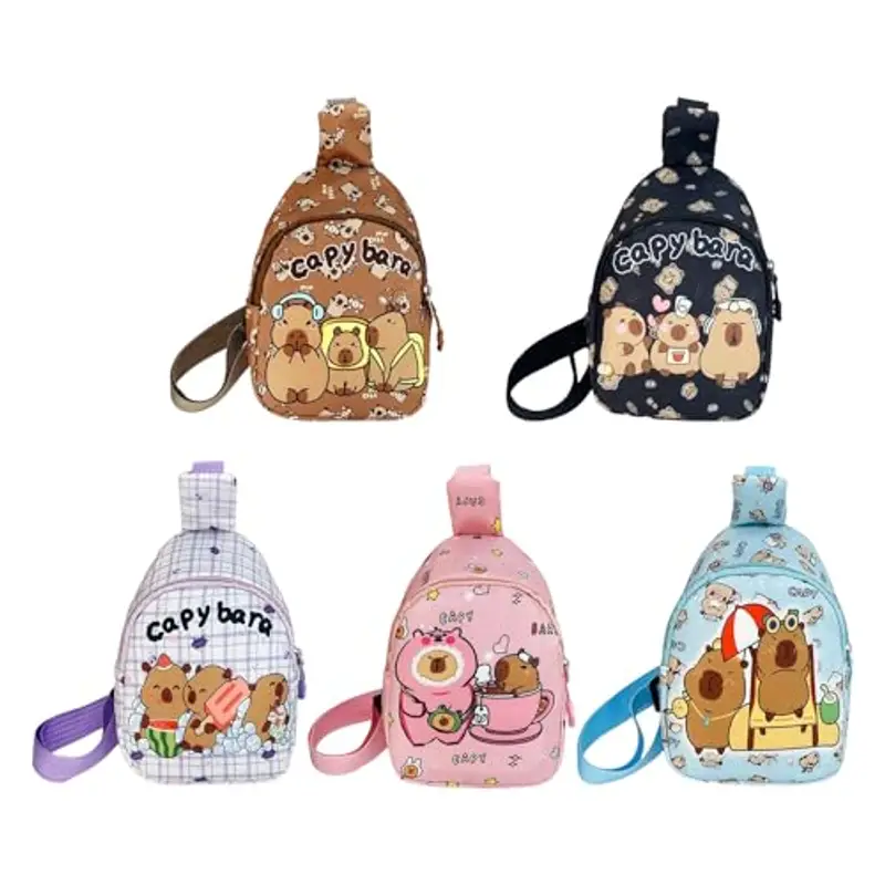 PLCPDM Bambini Imbracature Bag Cartoon Bambini Borsa Da Viaggio Petto Crossbody Minis Zaino Daypack Per Ragazze Ragazzi Fannys Pacchetti Imbracature, B miniatura 3