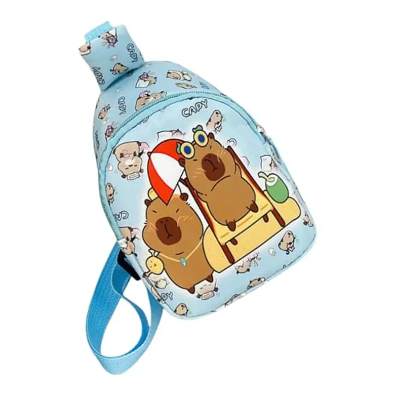 PLCPDM Bambini Imbracature Bag Cartoon Bambini Borsa Da Viaggio Petto Crossbody Minis Zaino Daypack Per Ragazze Ragazzi Fannys Pacchetti Imbracature, Blu