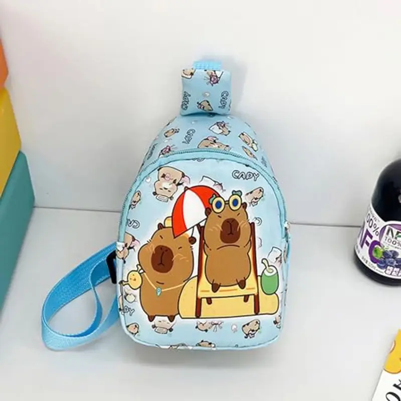 PLCPDM Bambini Imbracature Bag Cartoon Bambini Borsa Da Viaggio Petto Crossbody Minis Zaino Daypack Per Ragazze Ragazzi Fannys Pacchetti Imbracature, Viola miniatura 3