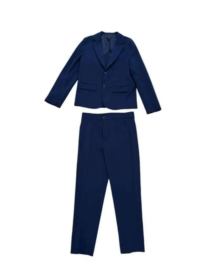 Please abito blu bambino in misto viscosa