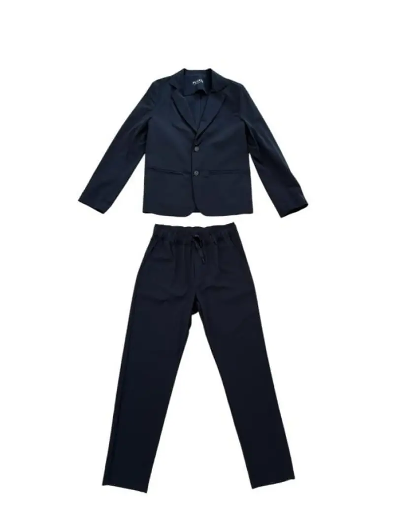 Please abito blu navy bambino in misto viscosa