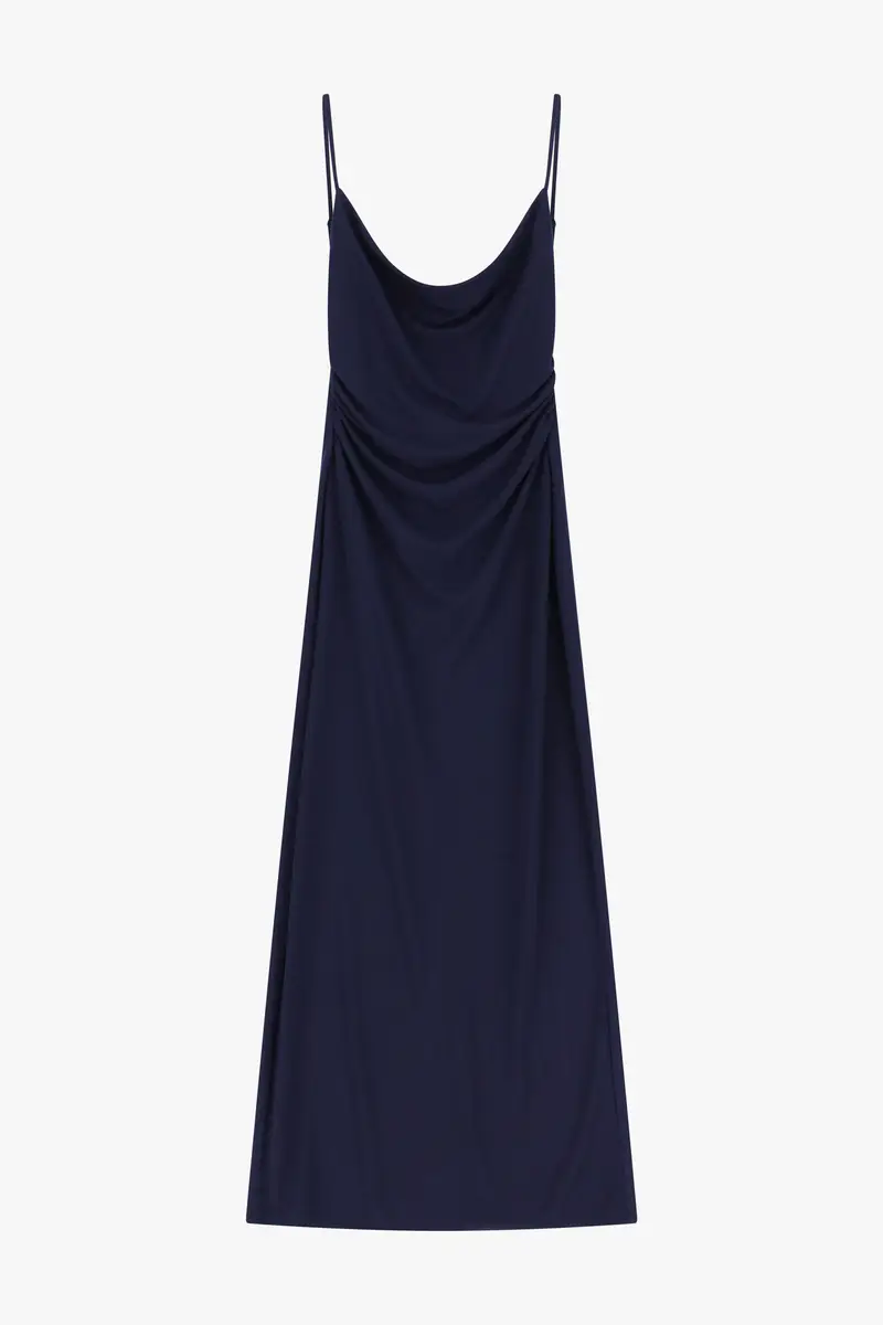 Abito con spalline e scollo schiena Blu