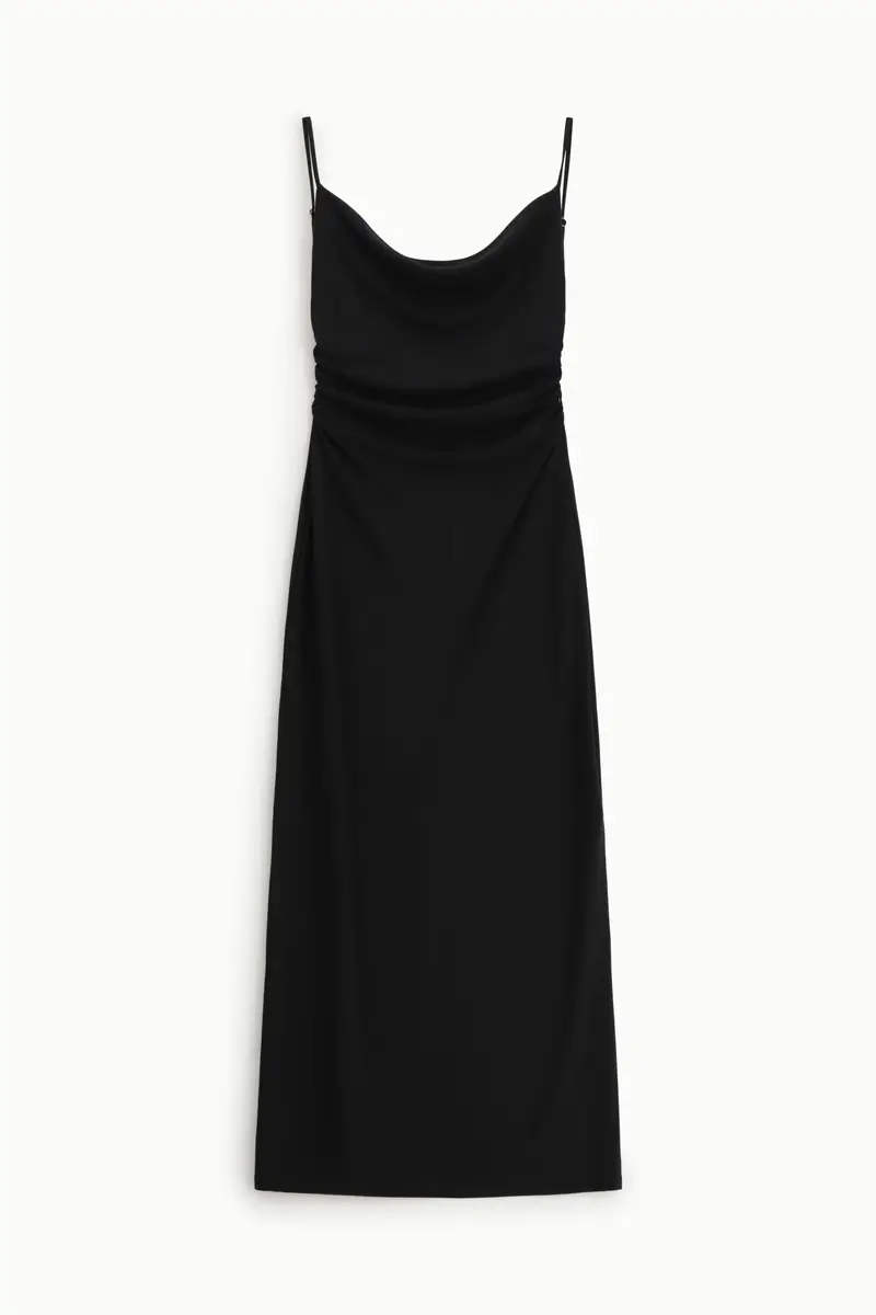 Abito con spalline e scollo schiena Nero