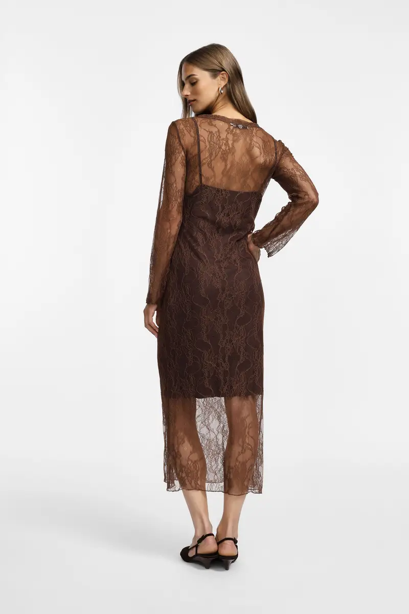 Abito lungo con stampa e maniche Moro miniatura 3