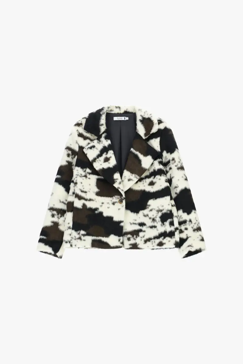 Blazer monopetto fantasia con revers classico Variante unica