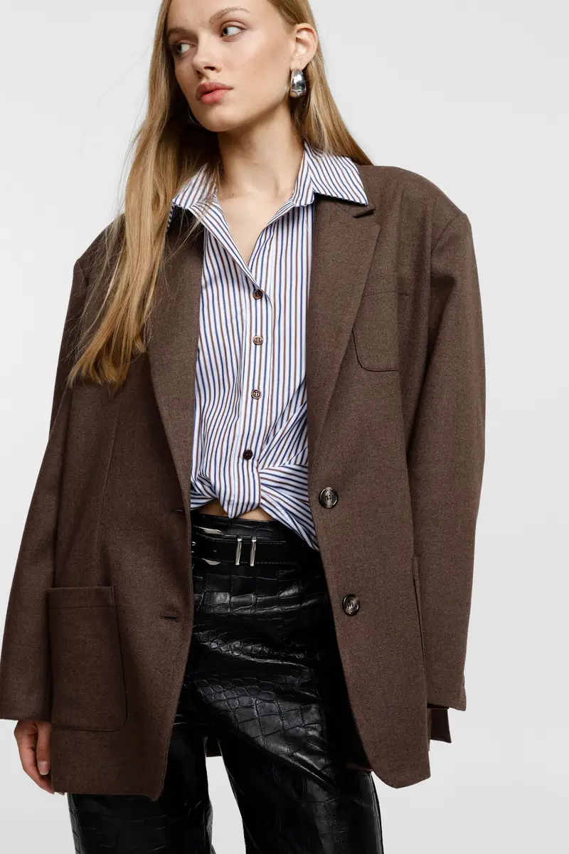 Please Blazer Marrone 3848781 miniatura 4