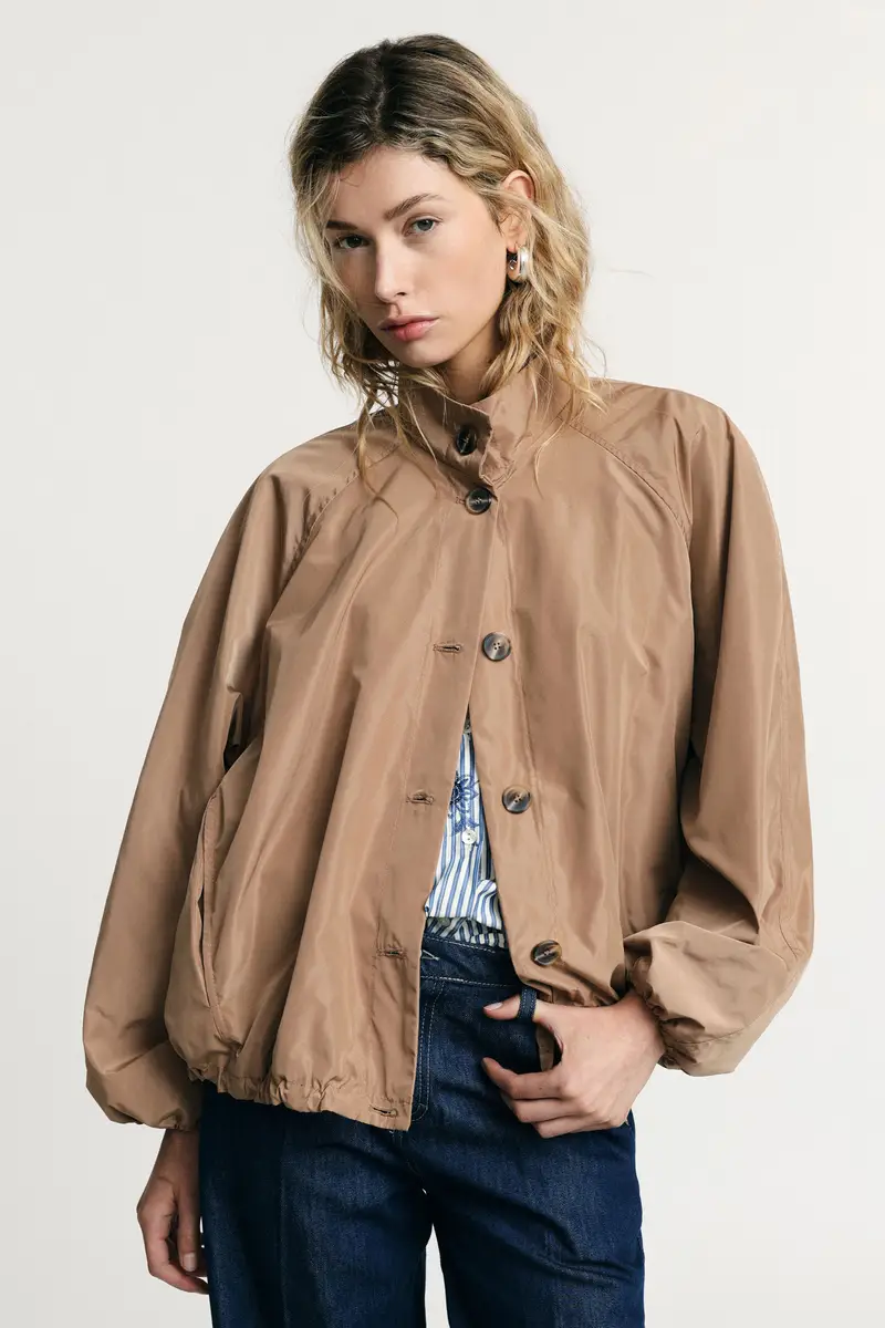 Bomber jacket regular fit con elastico in vita Biscotto miniatura 3