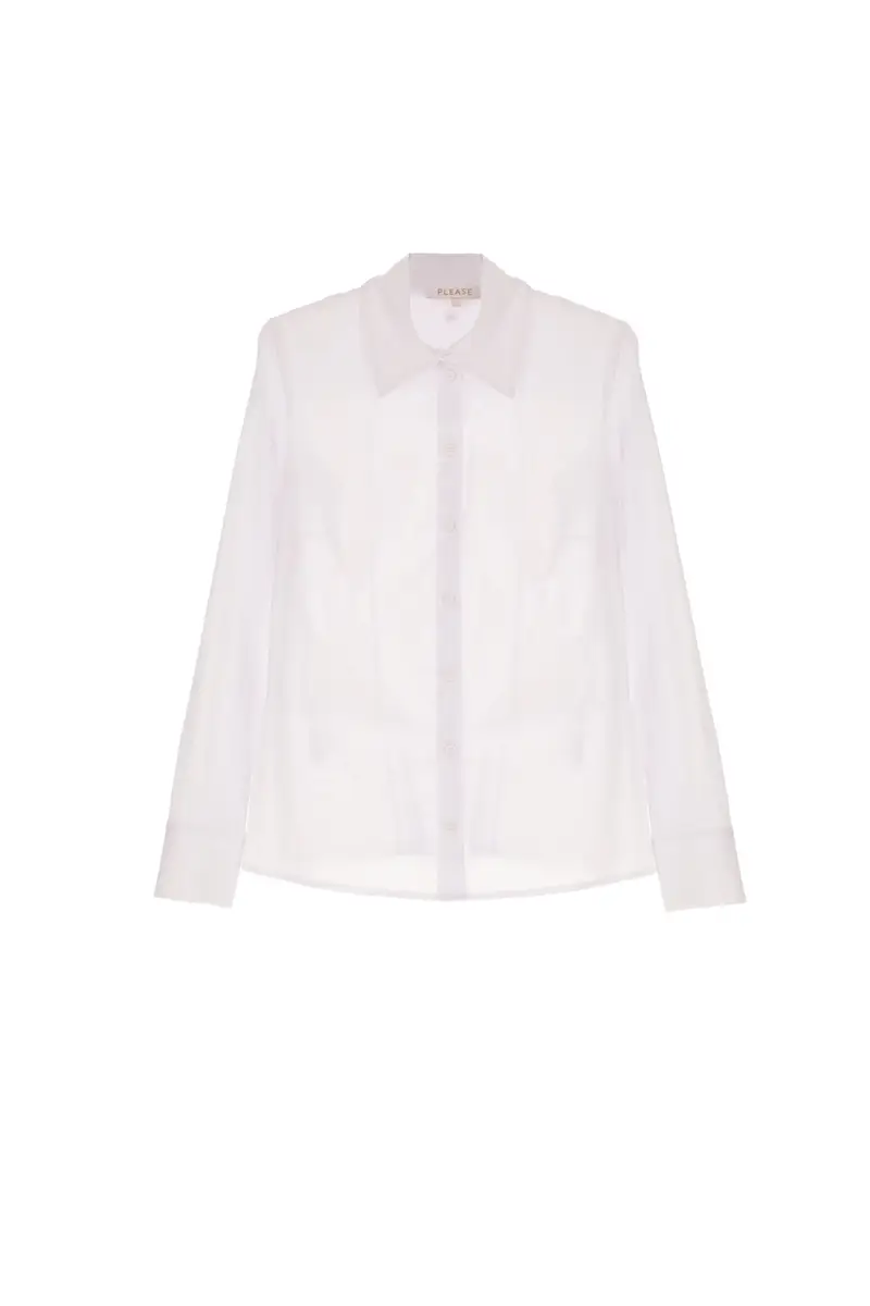 Camicia con colletto classico Bianco