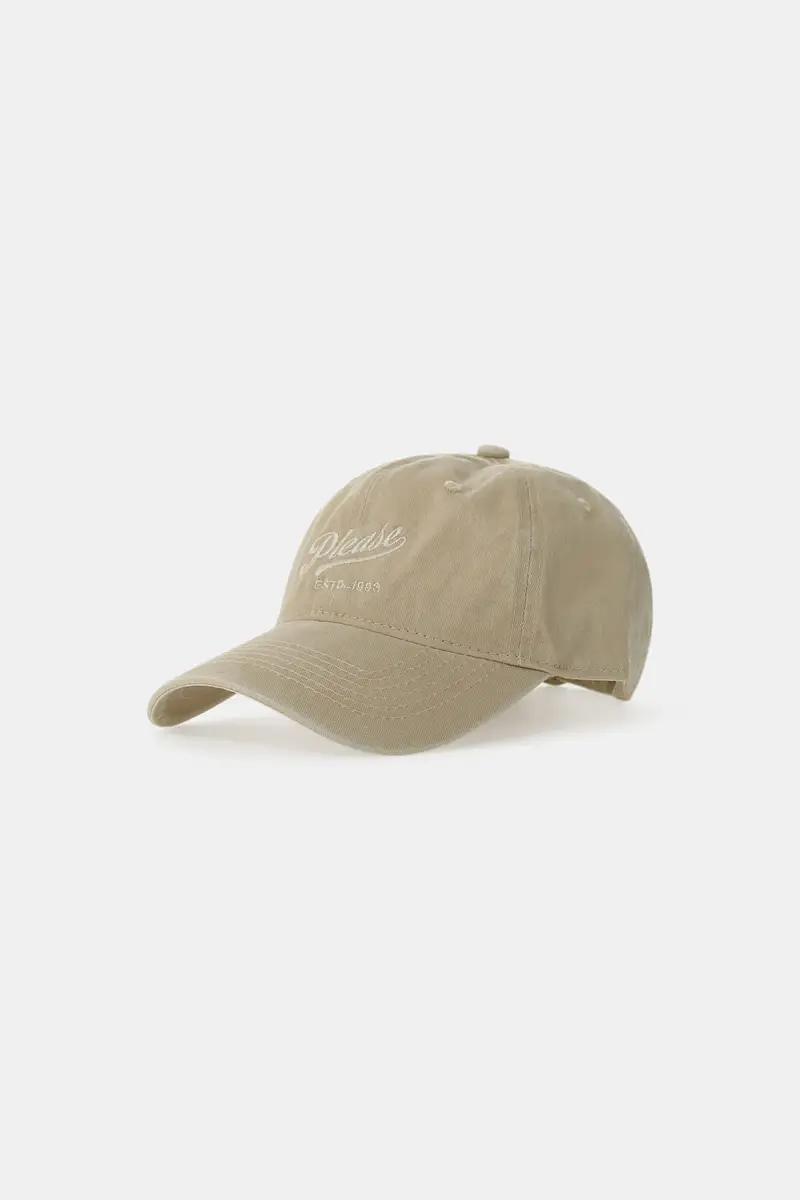 Cappellino baseball ricamo frontale regolabile Beige