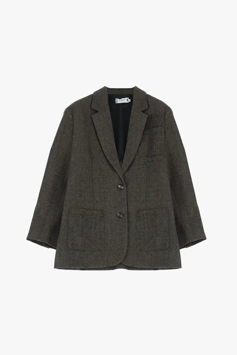 Cappotto con frange maniche e chiusura a bottoni Cioccolato