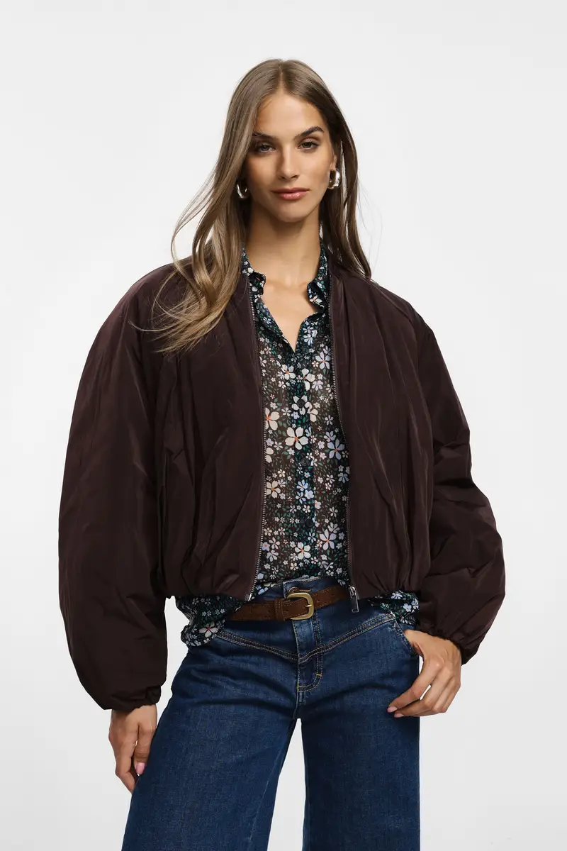 Cappotto corto con zip frontale Caffe' miniatura 2