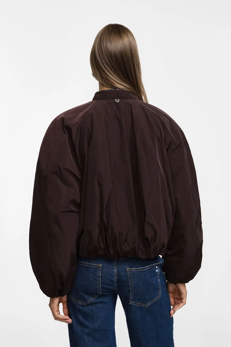 Cappotto corto con zip frontale Caffe' miniatura 3