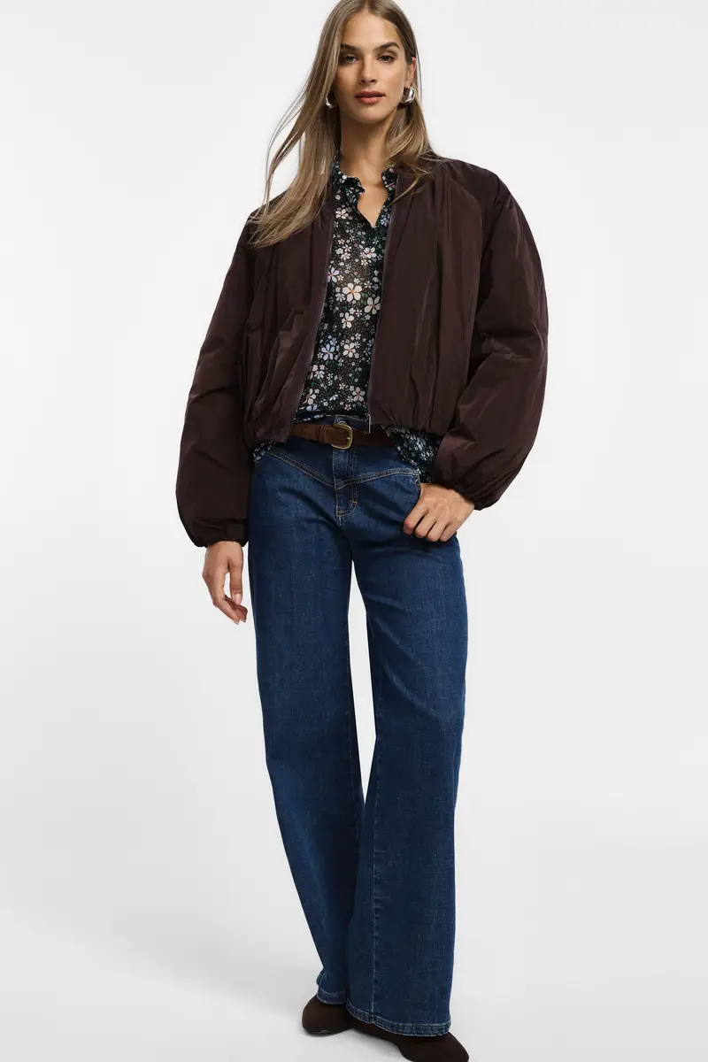 Cappotto corto con zip frontale Caffe' miniatura 4