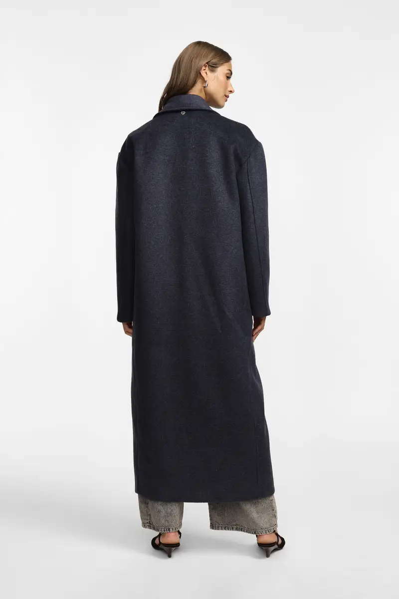 Cappotto lungo a doppio petto Antracite miniatura 3