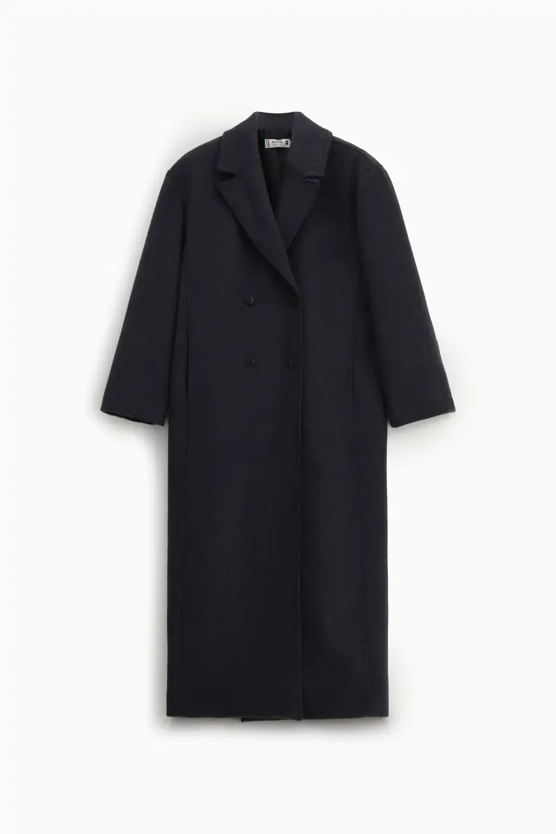 Cappotto lungo a doppio petto Antracite