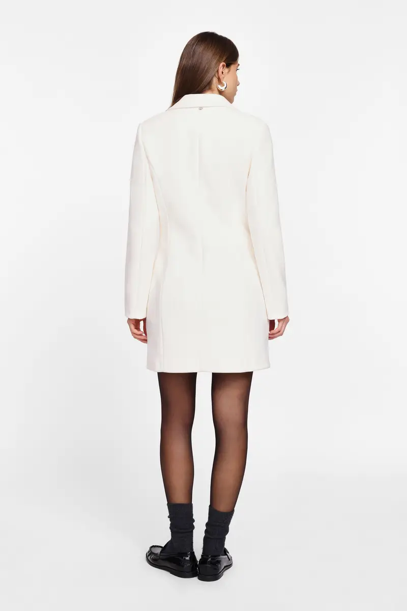 Cappotto monopetto con bottoni Latte miniatura 3