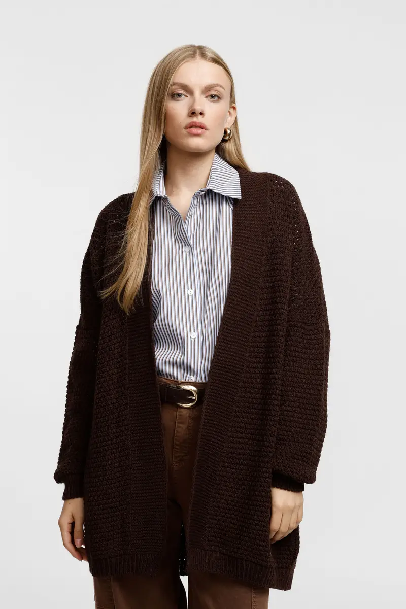 Please Cardigan Marrone 3565749 miniatura 2