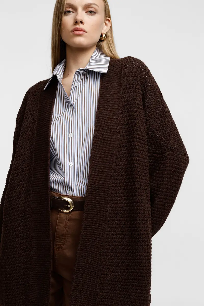 Please Cardigan Marrone 3565749 miniatura 3