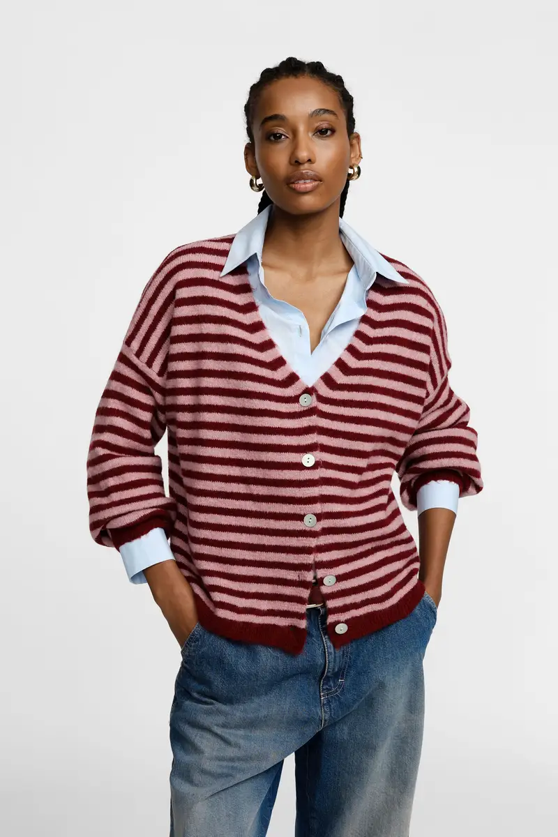 Please Cardigan Bordeaux 3989945 miniatura 2