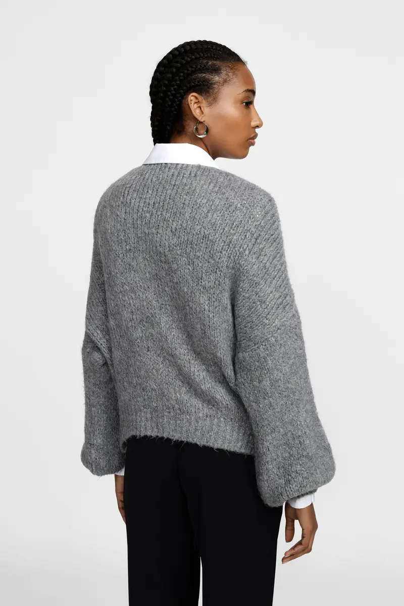 Please Cardigan Grigio 4123807 miniatura 3