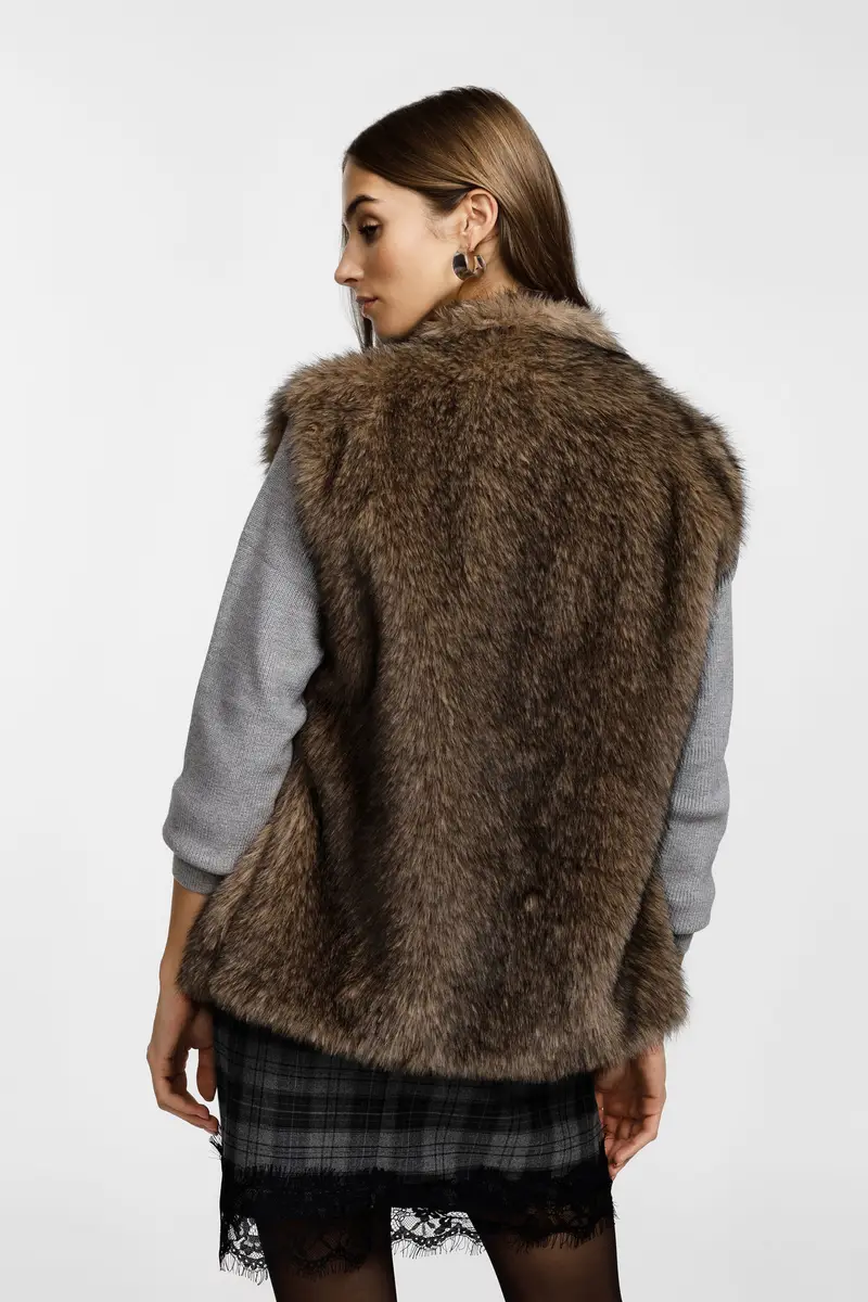 Ecofur senza chiusura taglio dritto Cammello miniatura 3