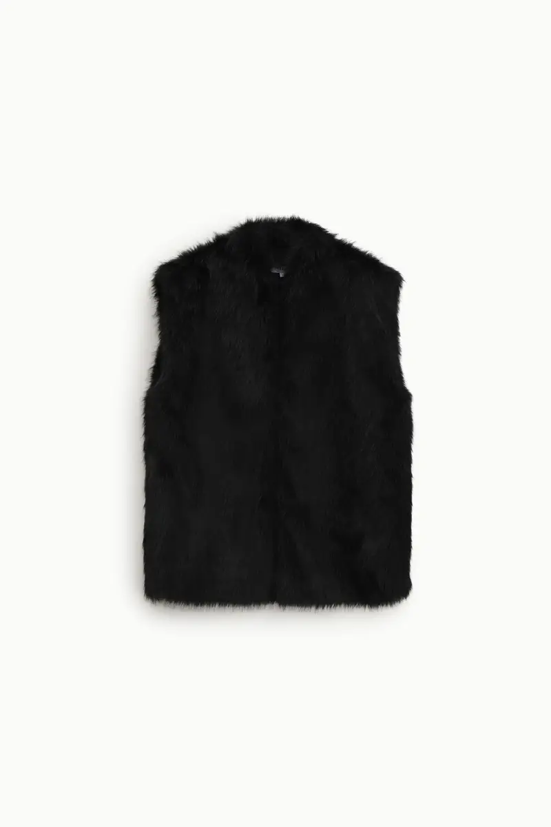 Ecofur senza chiusura taglio dritto Nero