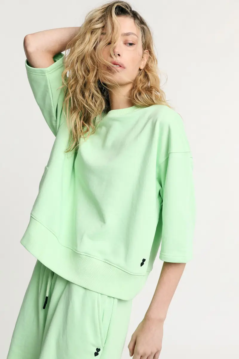 Felpa ampia con maniche lunghezza gomito Mela