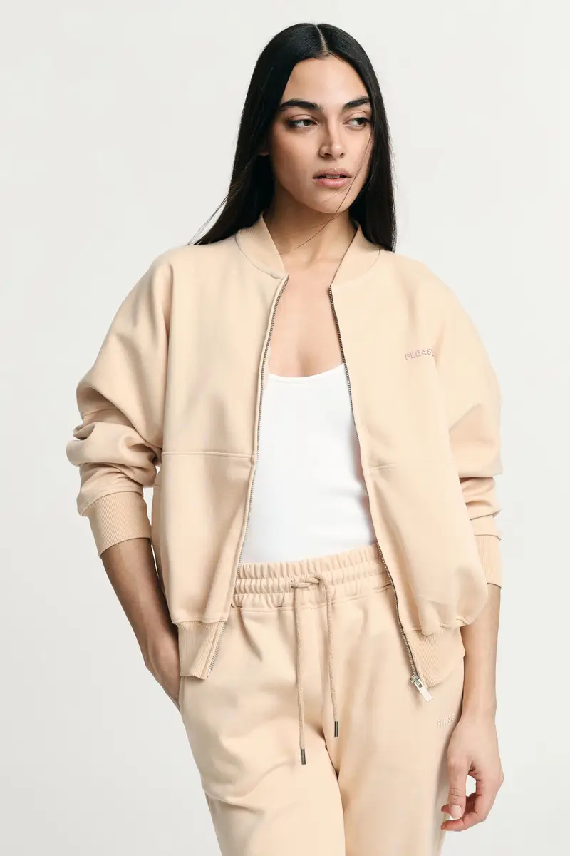 Felpa zip regular-fit con collo tondo Pesca