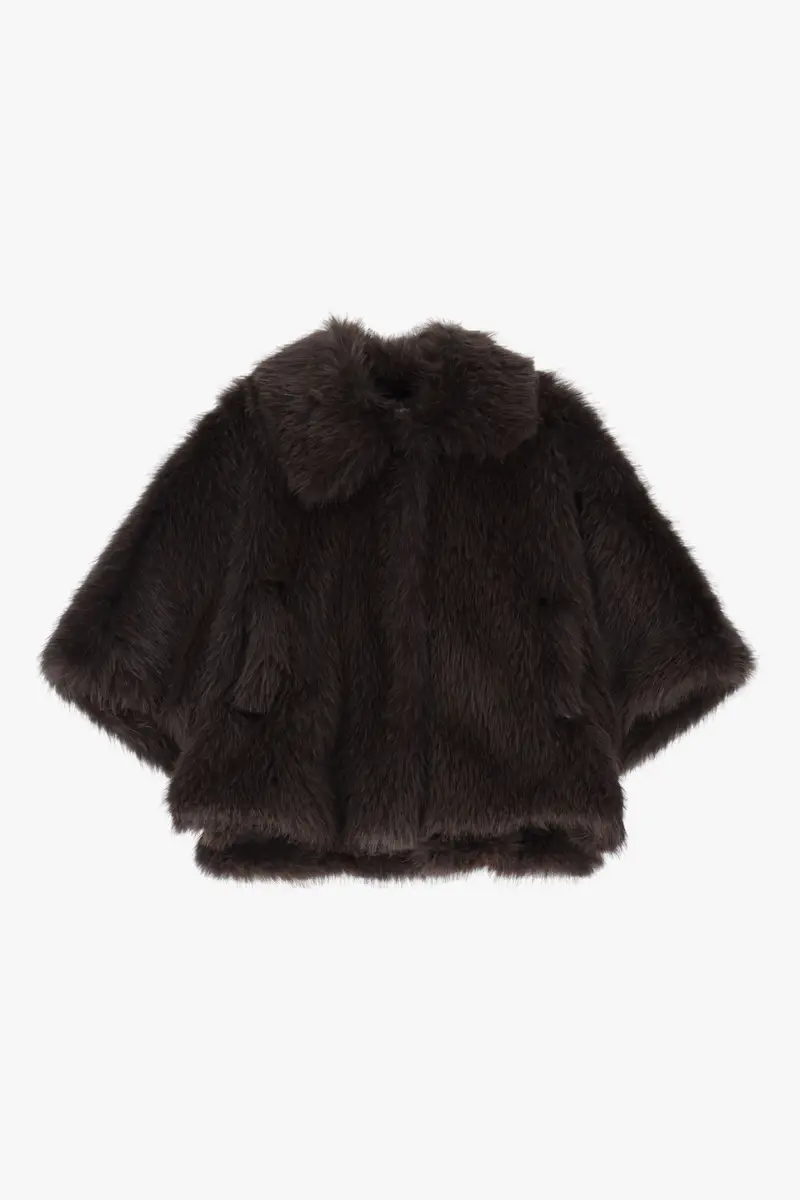 Giacca corta in eco-fur morbida Moro