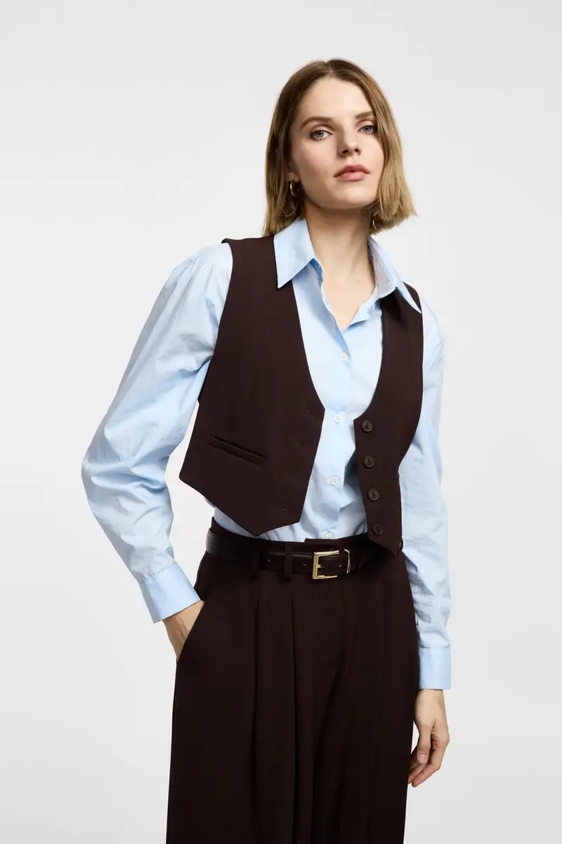 Please Gilet Marrone 3565800 miniatura 4