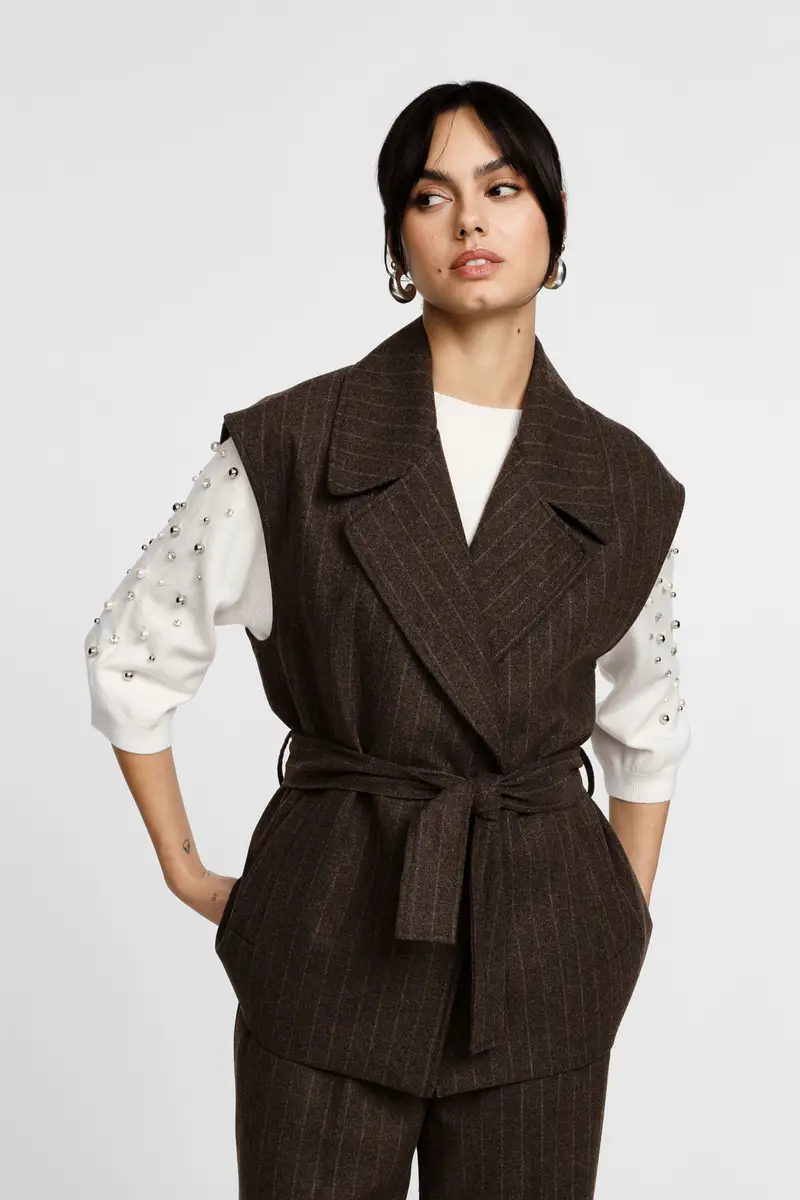 Please Gilet Marrone 4208201 miniatura 2