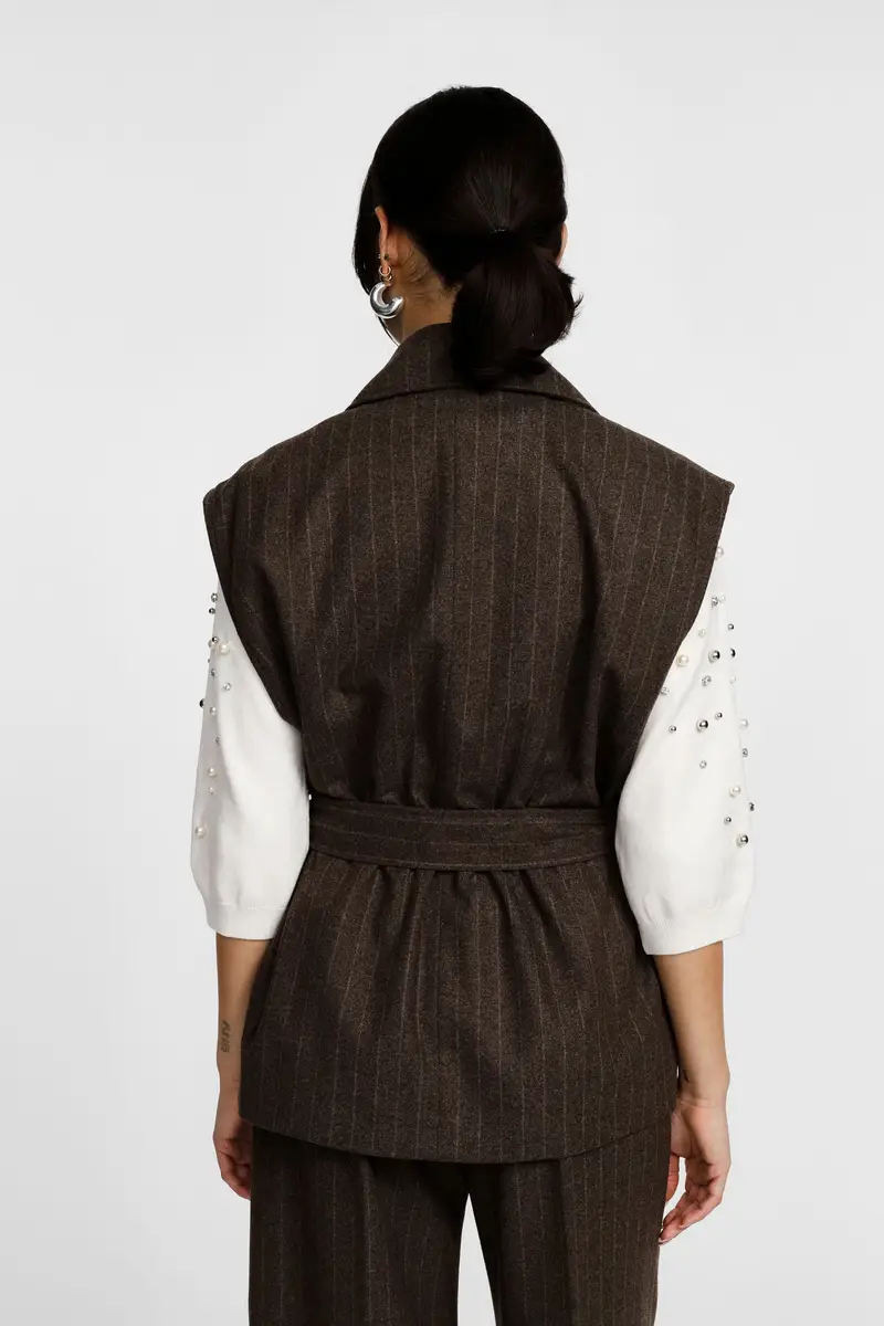 Please Gilet Marrone 4208201 miniatura 3