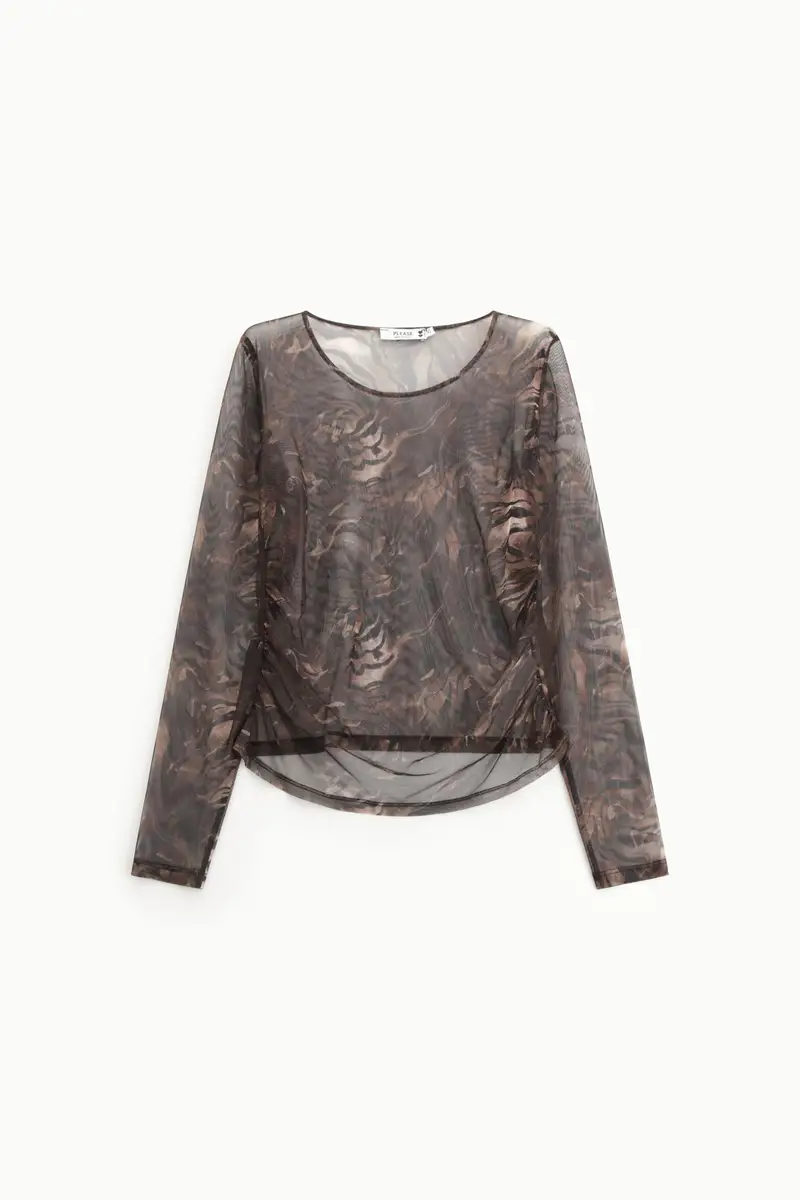 Maglia manica lunga stampa Moro