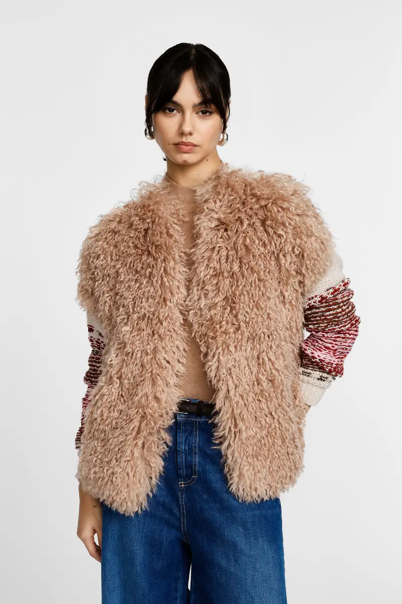 Maglione con maniche lavorate e cintura frontale Variante unica miniatura 2