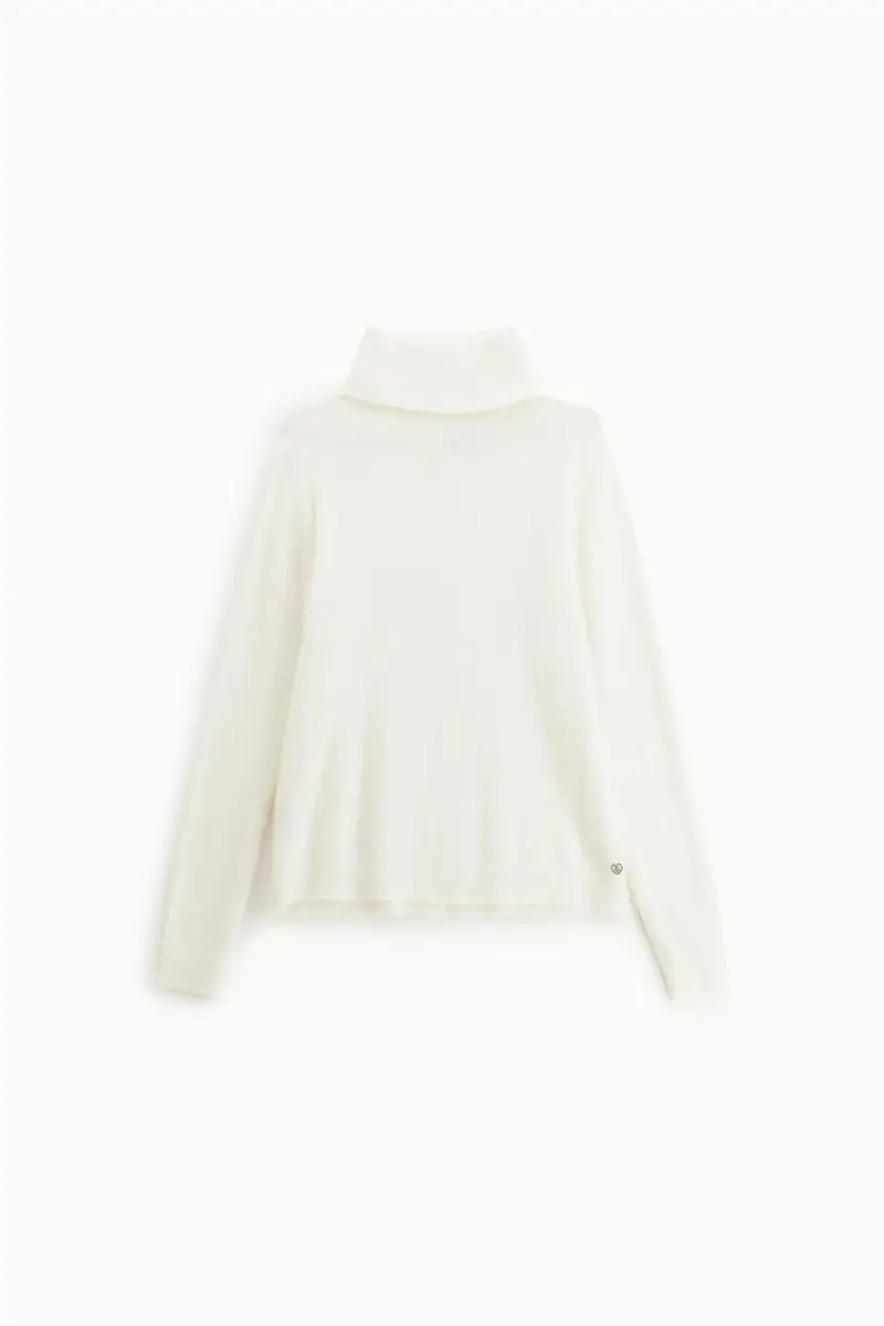 Maglione dolcevita fit regolare a maniche lunghe Panna