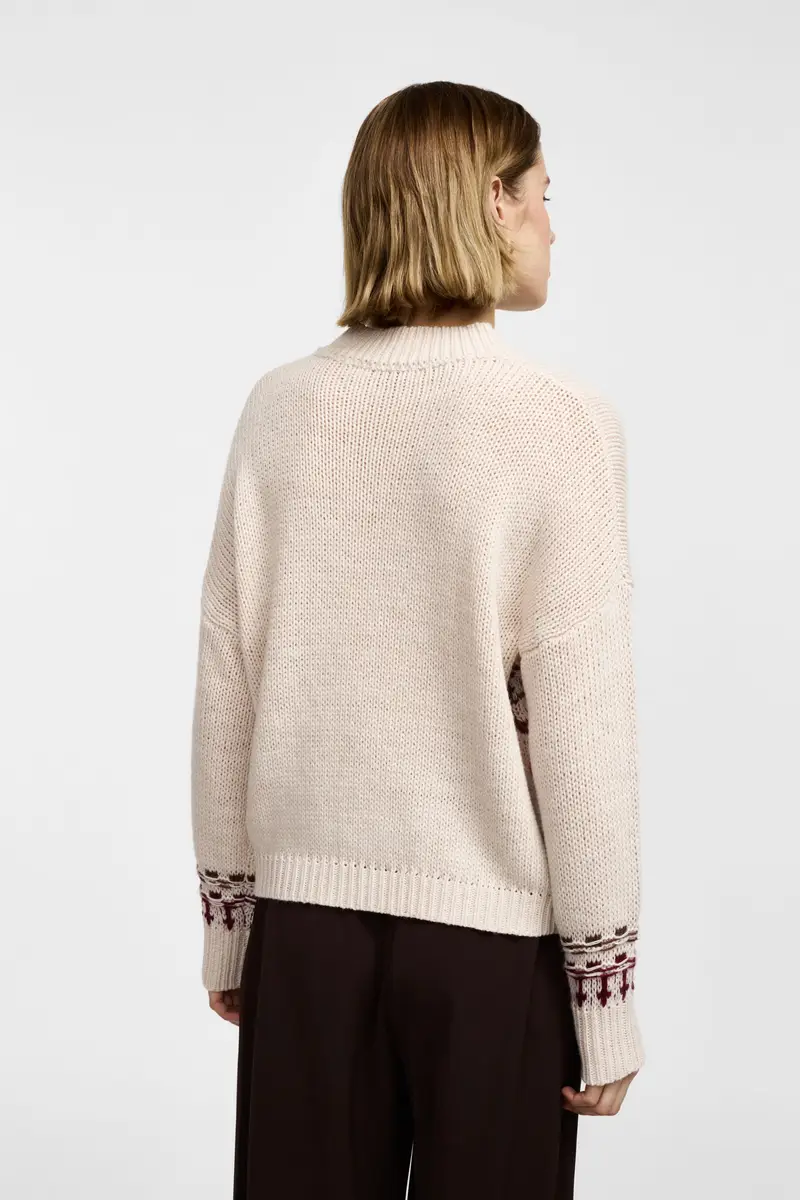 Maglione girocollo fantasia geometrica jacquard Variante unica miniatura 3