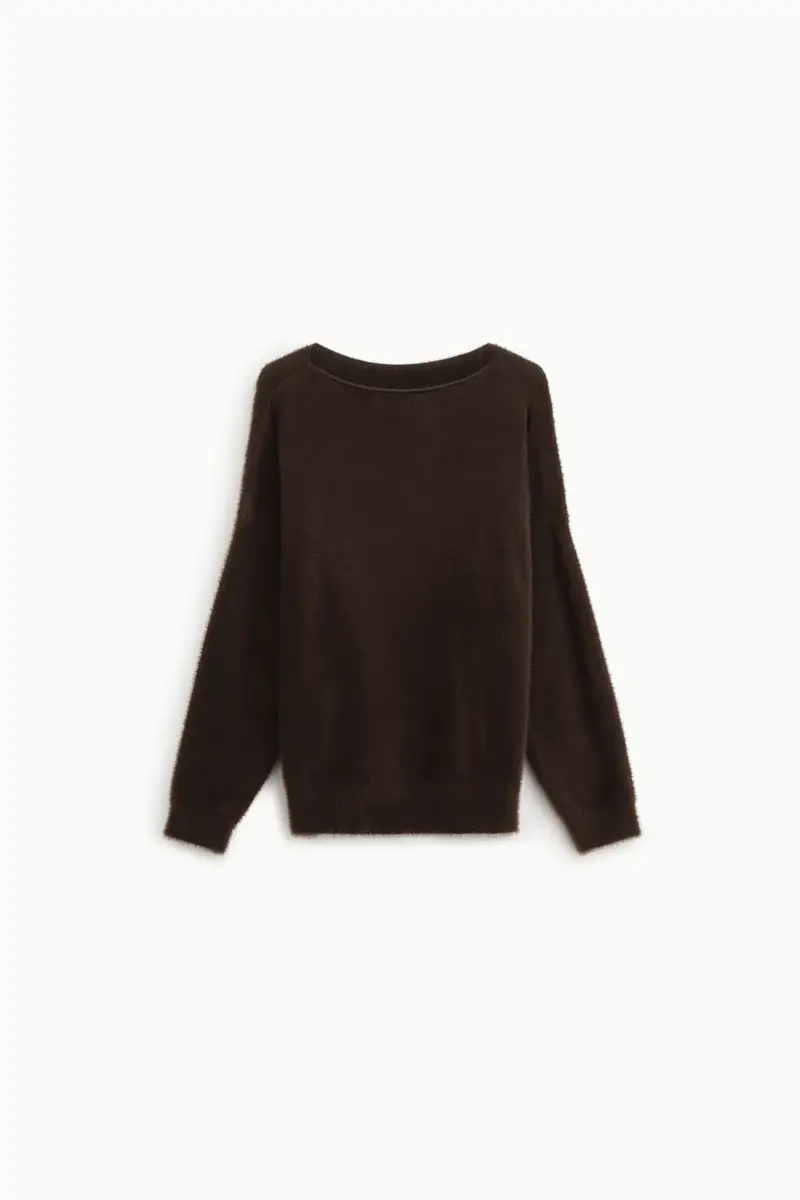 Maglione girocollo fit regolare manica lunga Moro