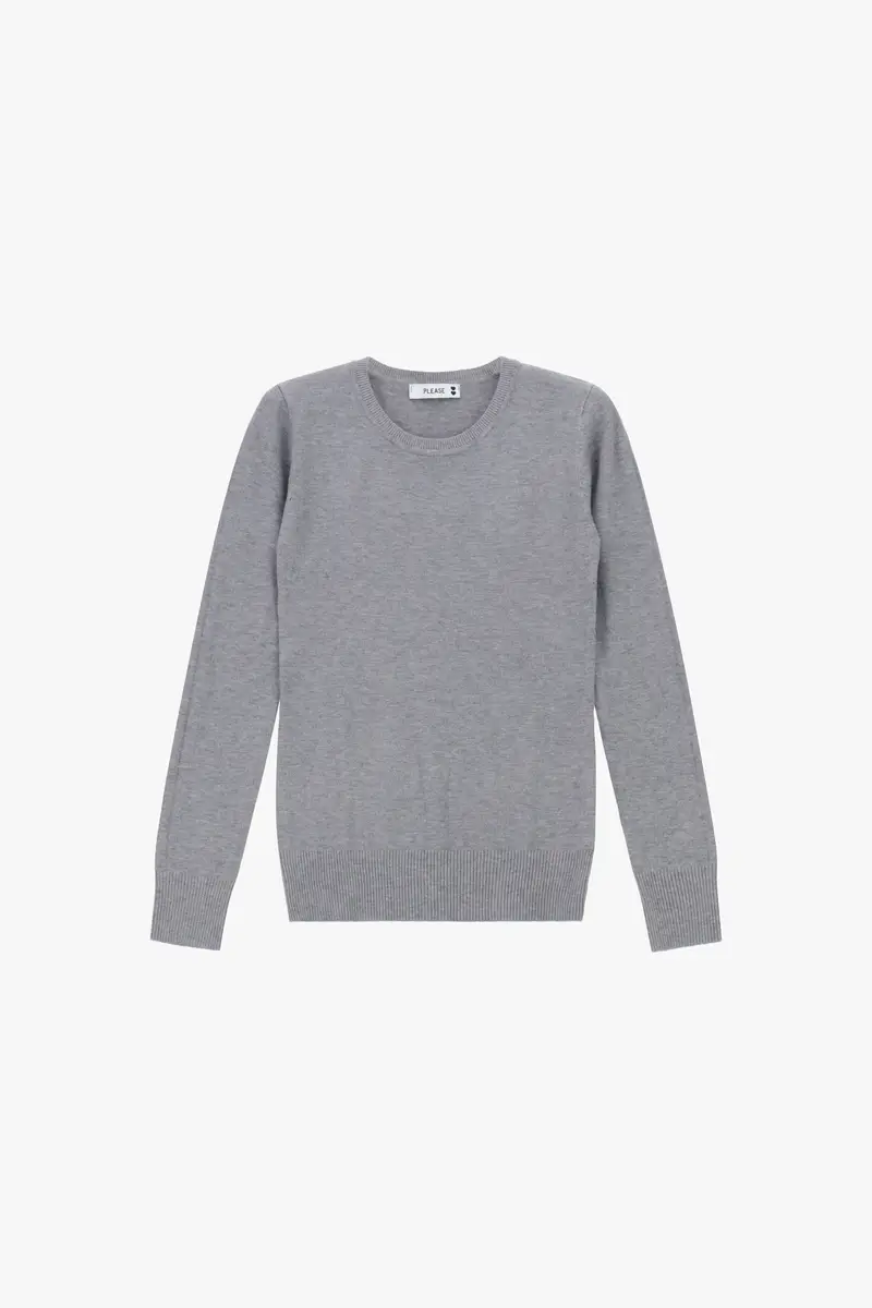 Maglione girocollo maniche lunghe basic fit Grigio scuro