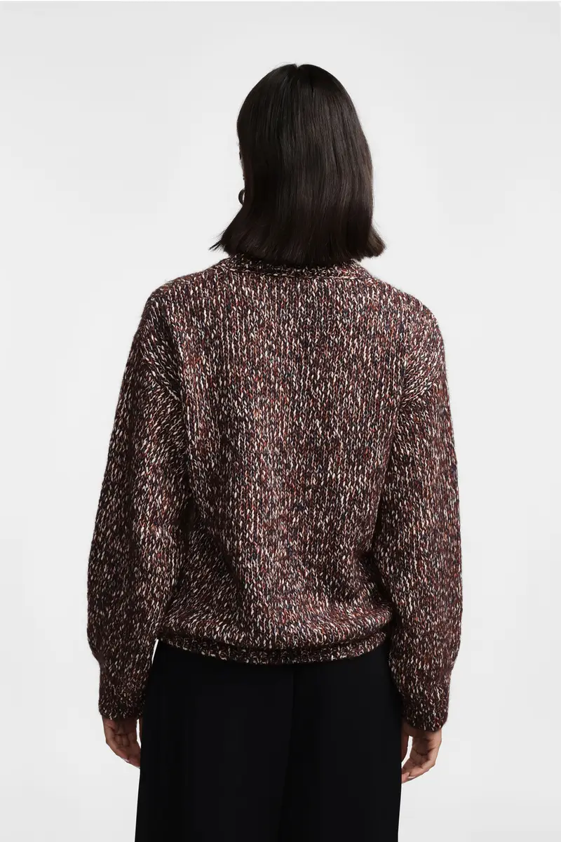 Maglione girocollo mélange maniche lunghe Moro miniatura 3