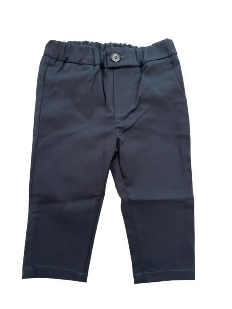 Please pantalone blu navy neonato in cotone