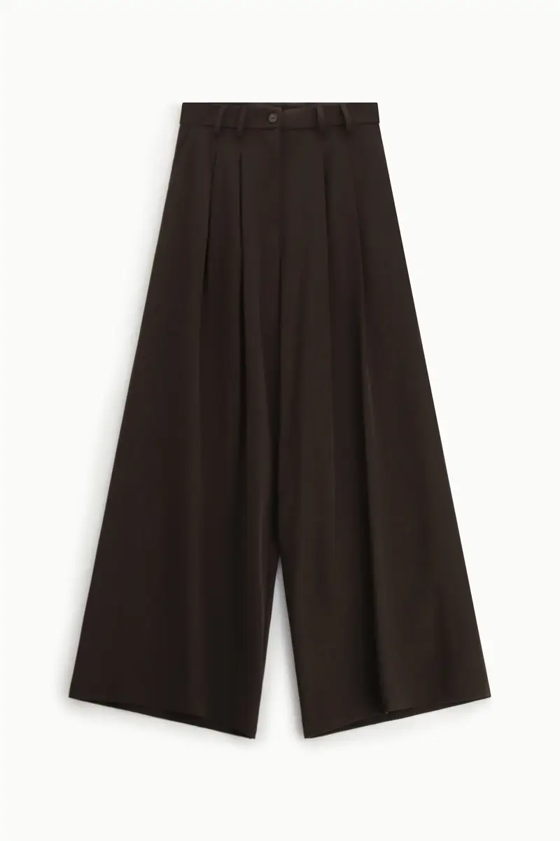 Pantaloni a gamba larga Cioccolato